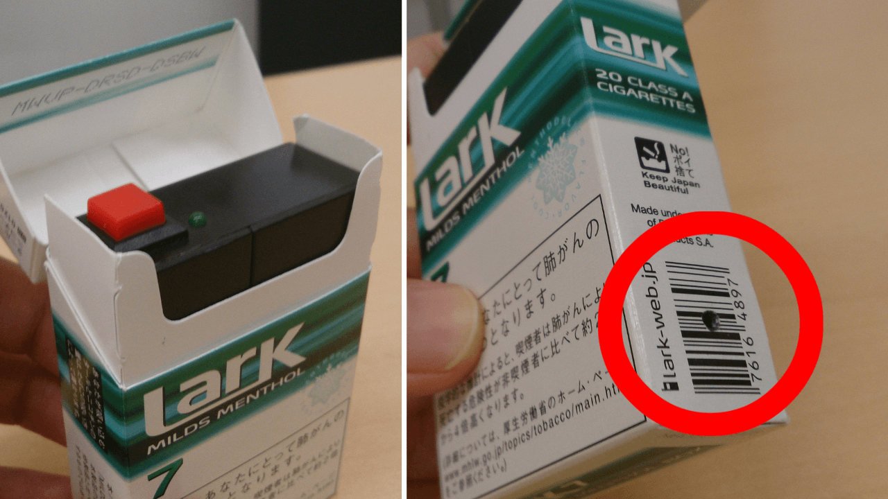 探偵の秘密道具たばこのようなカメラ
